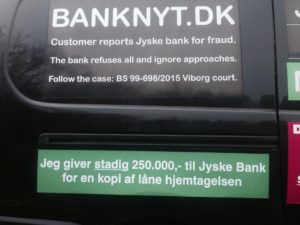 Jyske bank som nægter dialog og ikke vil svare på et enste opråb, Kan se at kunde ikke giver op. - Kunder har nogle spørgsmål til jyske bank