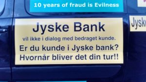 Jyske bank nægter dialog med bedraget kunde Hvornår bliver det din tur til at skulle kæmpe imod jyske bank, for at stoppe svig foretning som vi kæmper